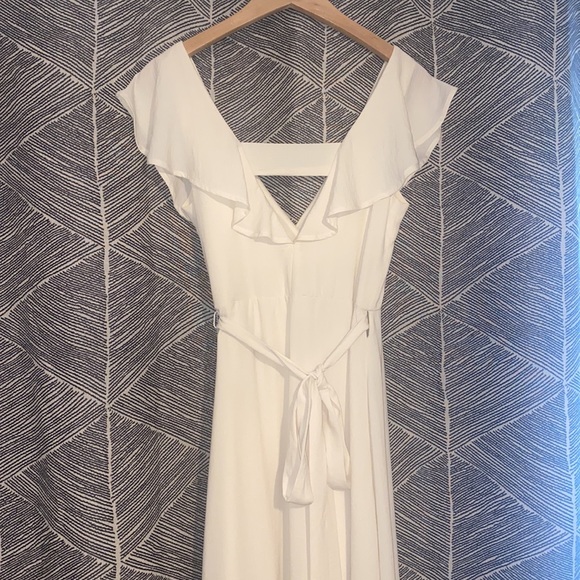 STUNNING Off White Wrap Dress - Picture 5 of 9